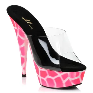 609-GIRAFFE 6" Inch Giraffe Design NEON Mule