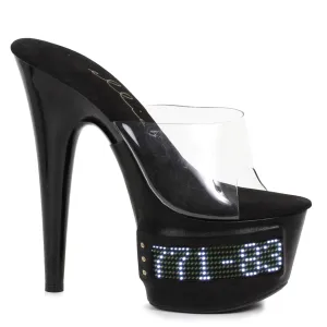 709-VANITY-LED 7" Pointed Stiletto Mule LED
