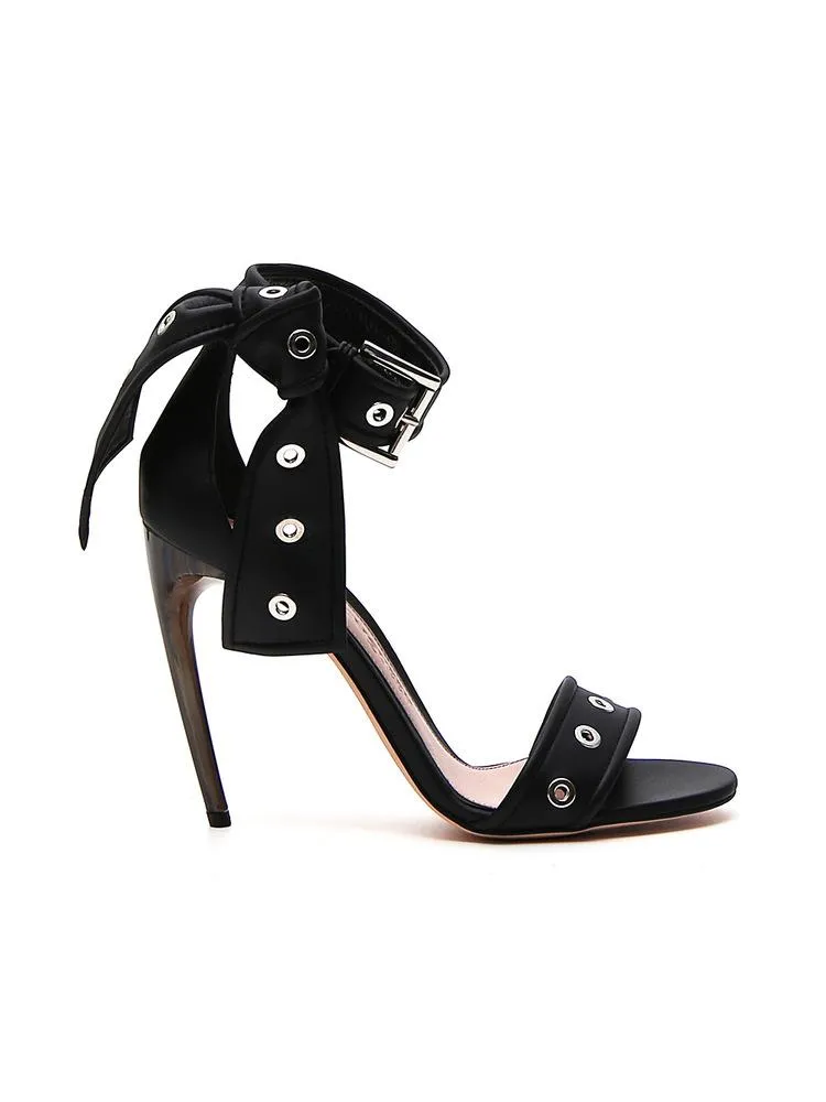 Alexander McQueen Horn Eyelet Studded Sandals