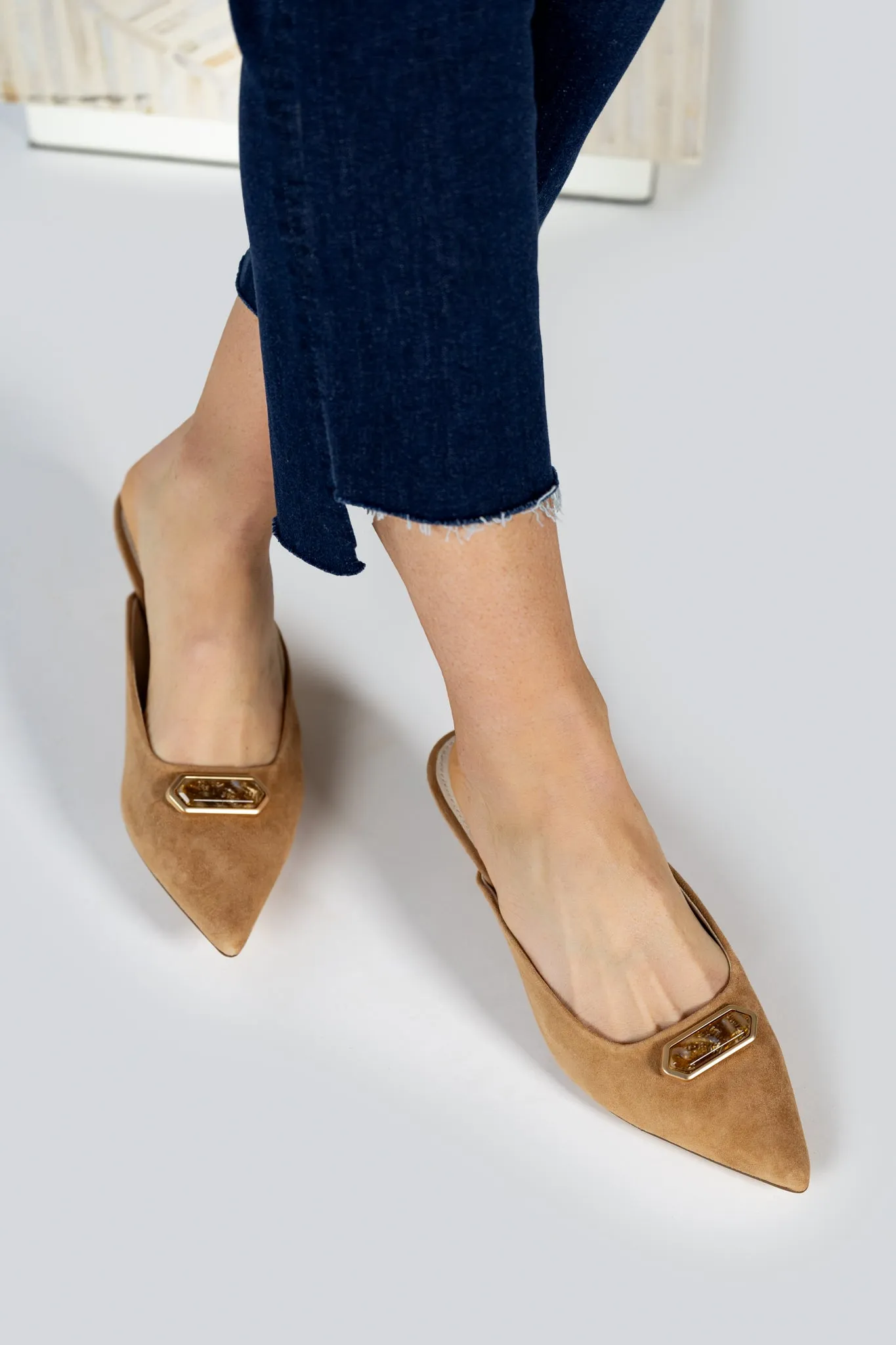 All Night Bistro Suede Kitten Heel Mules