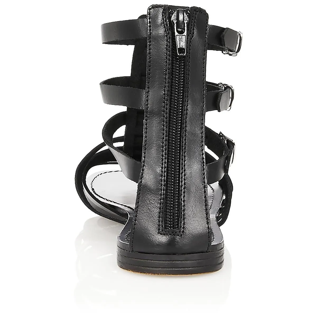 Aqua Womens Emil Leather Strappy Gladiator Sandals