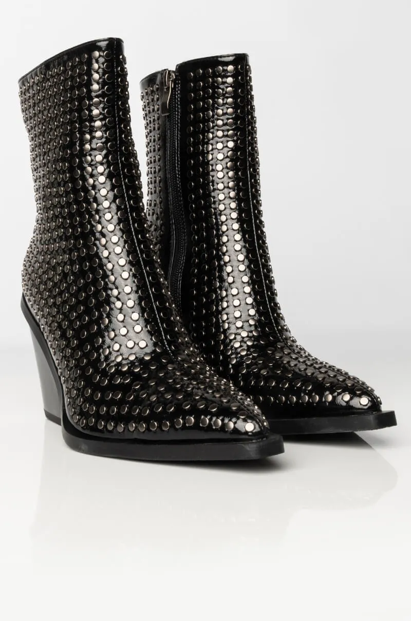 AZALEA WANG LEFT YOU ON READ STUDDED BOOTIE