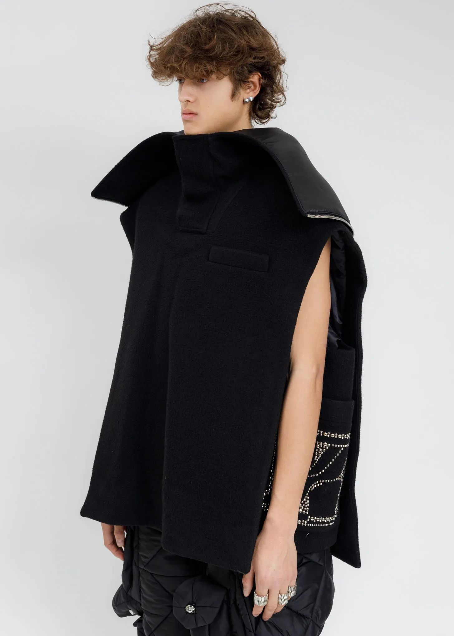 Black Box Shape Pattern Artwork Vest