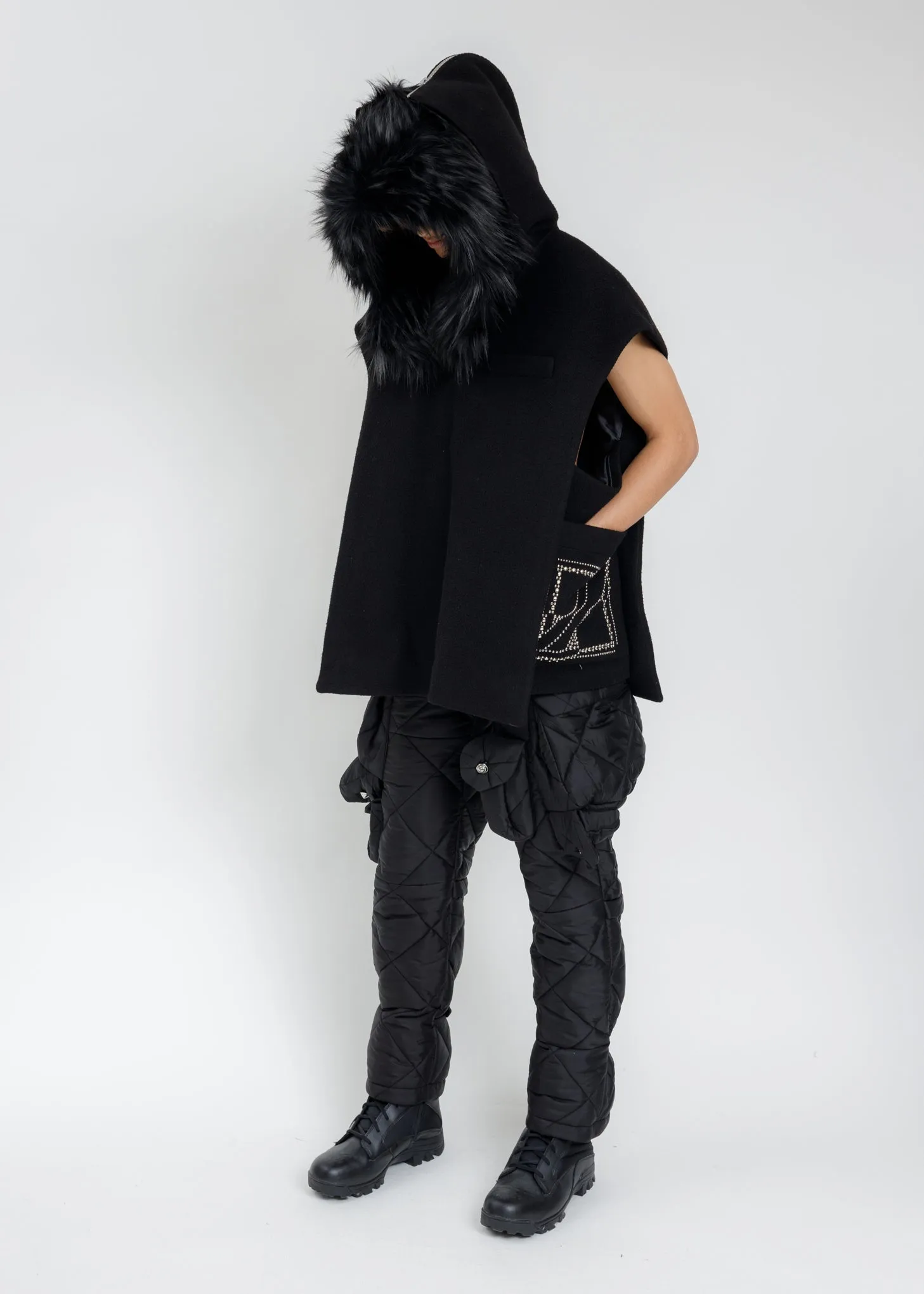 Black Box Shape Pattern Artwork Vest