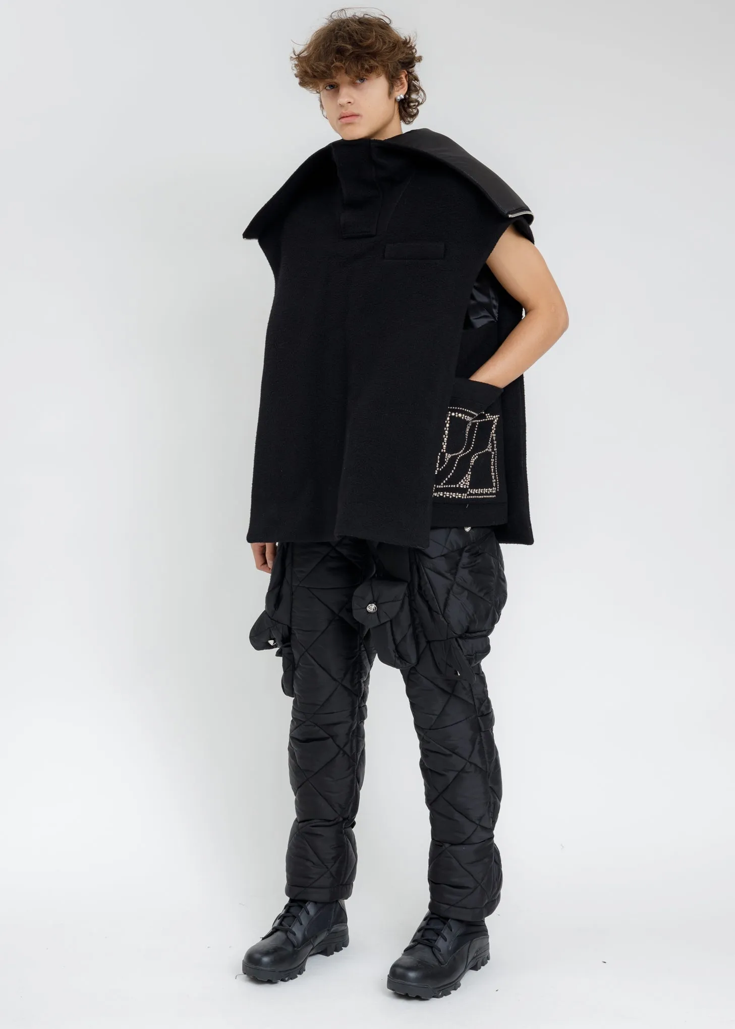 Black Box Shape Pattern Artwork Vest