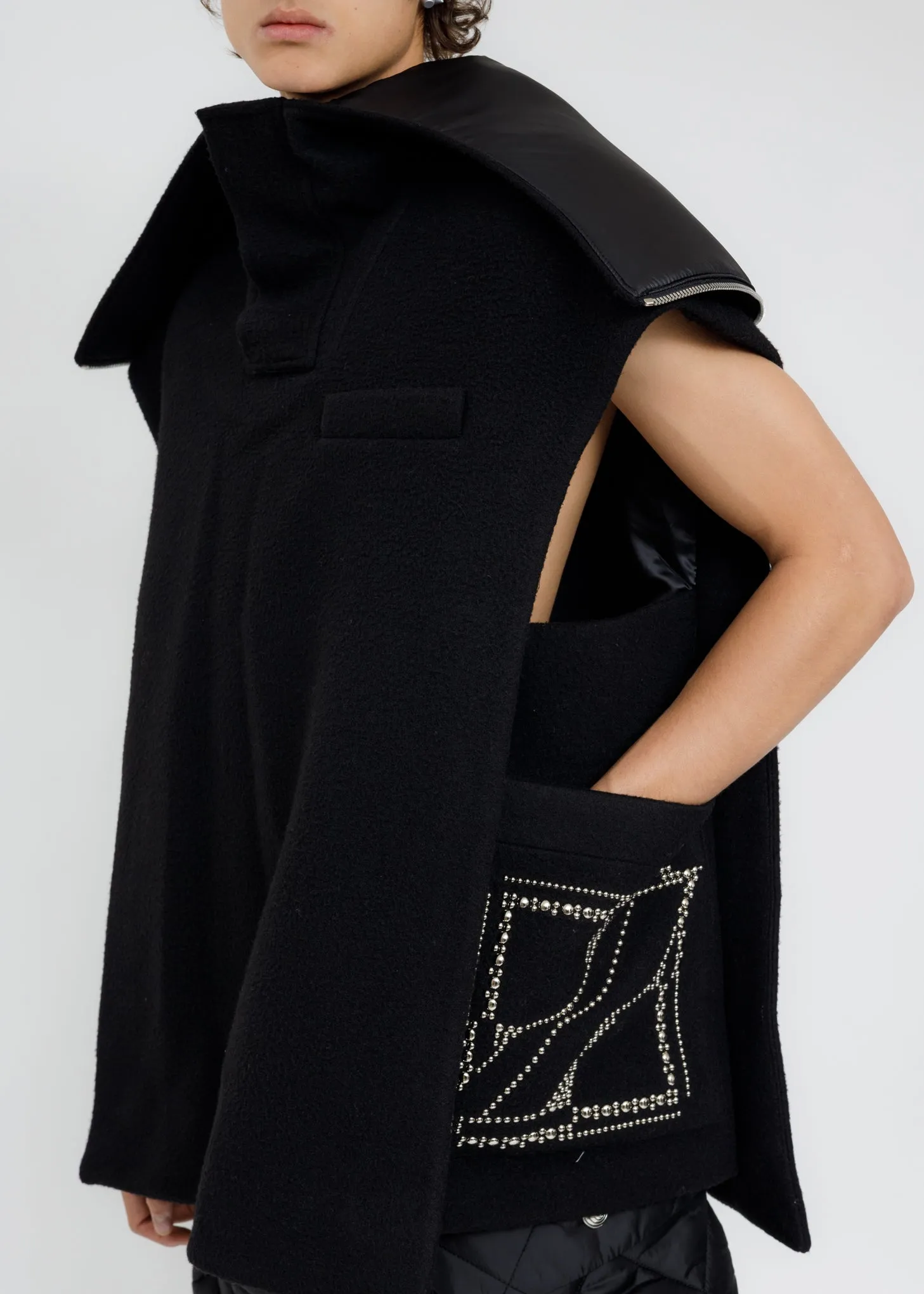 Black Box Shape Pattern Artwork Vest