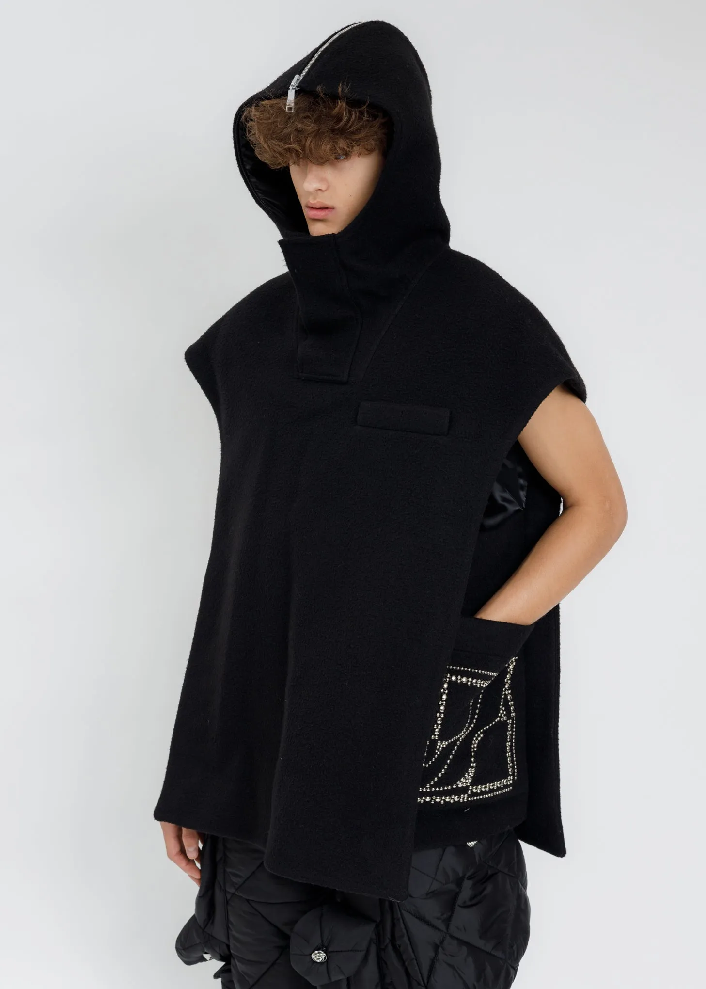 Black Box Shape Pattern Artwork Vest