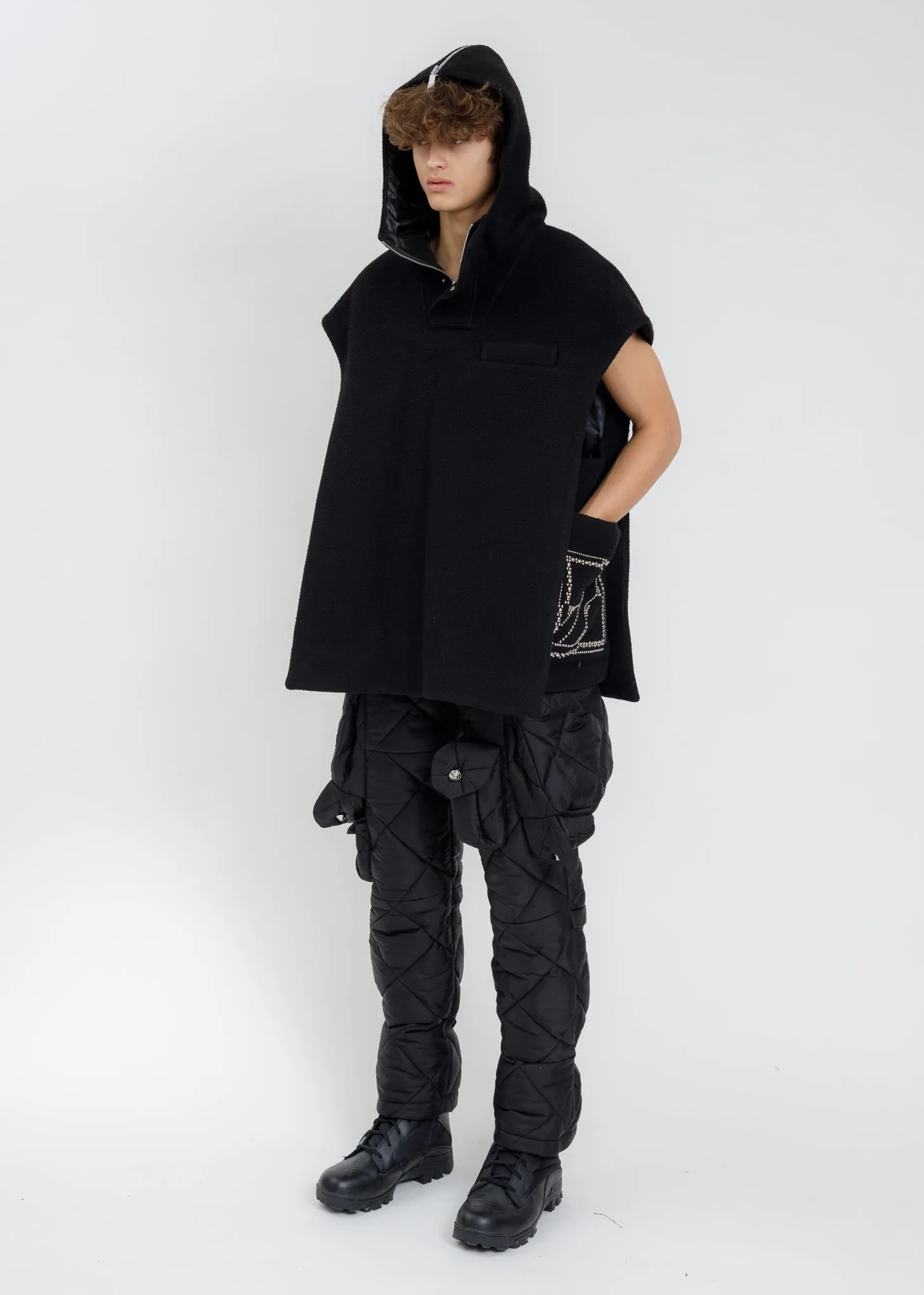 Black Box Shape Pattern Artwork Vest