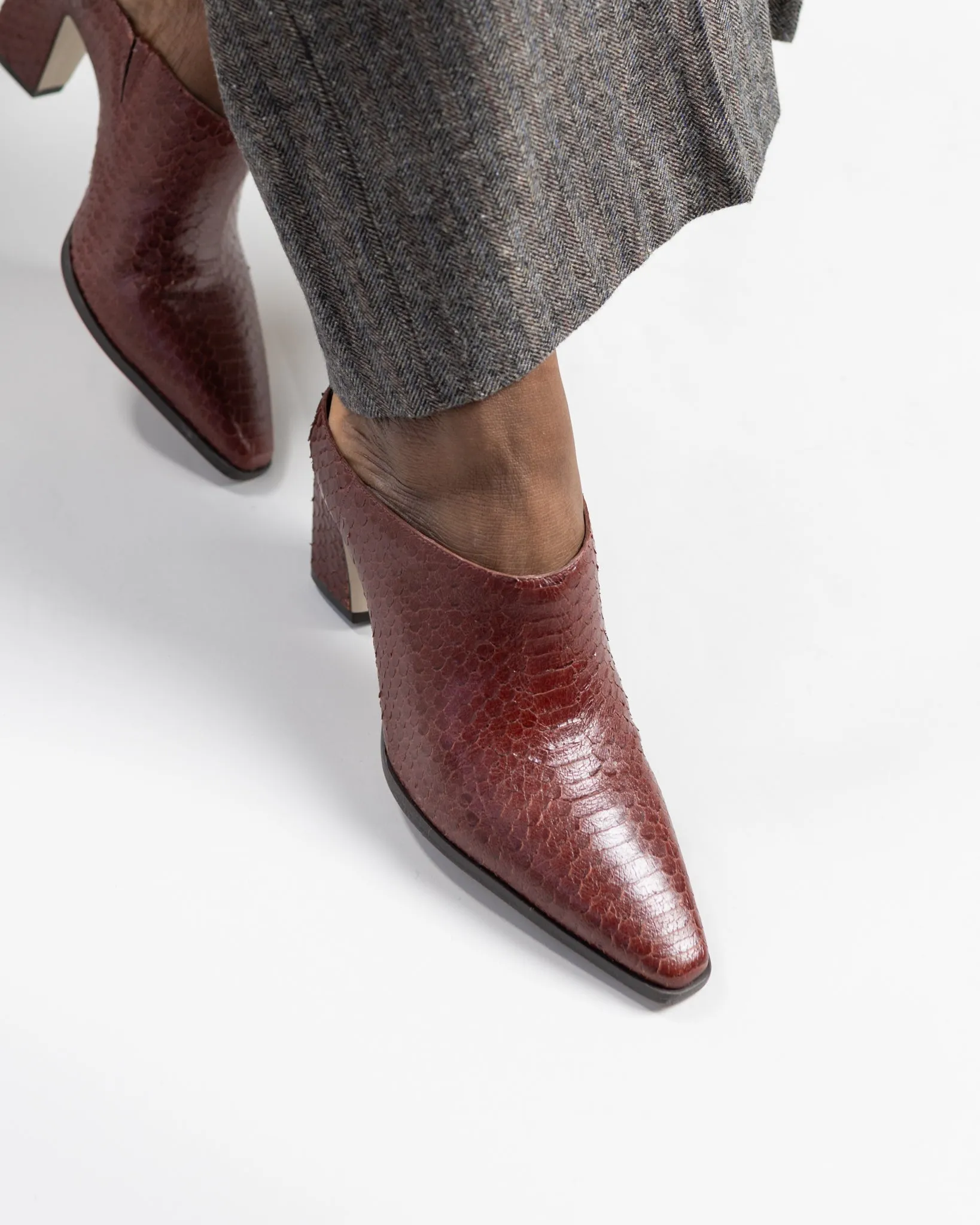 Brick Snake McCarthy Heeled Mule