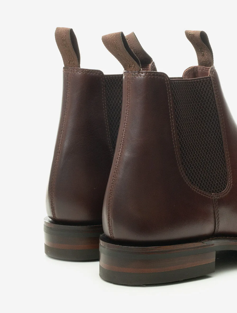 Chatsworth Waxed Chelsea Boot Dark Brown
