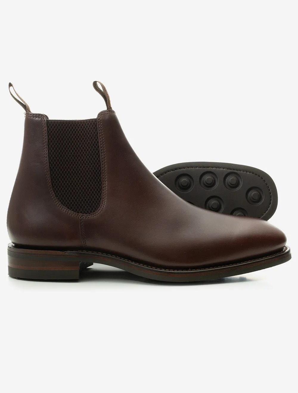 Chatsworth Waxed Chelsea Boot Dark Brown
