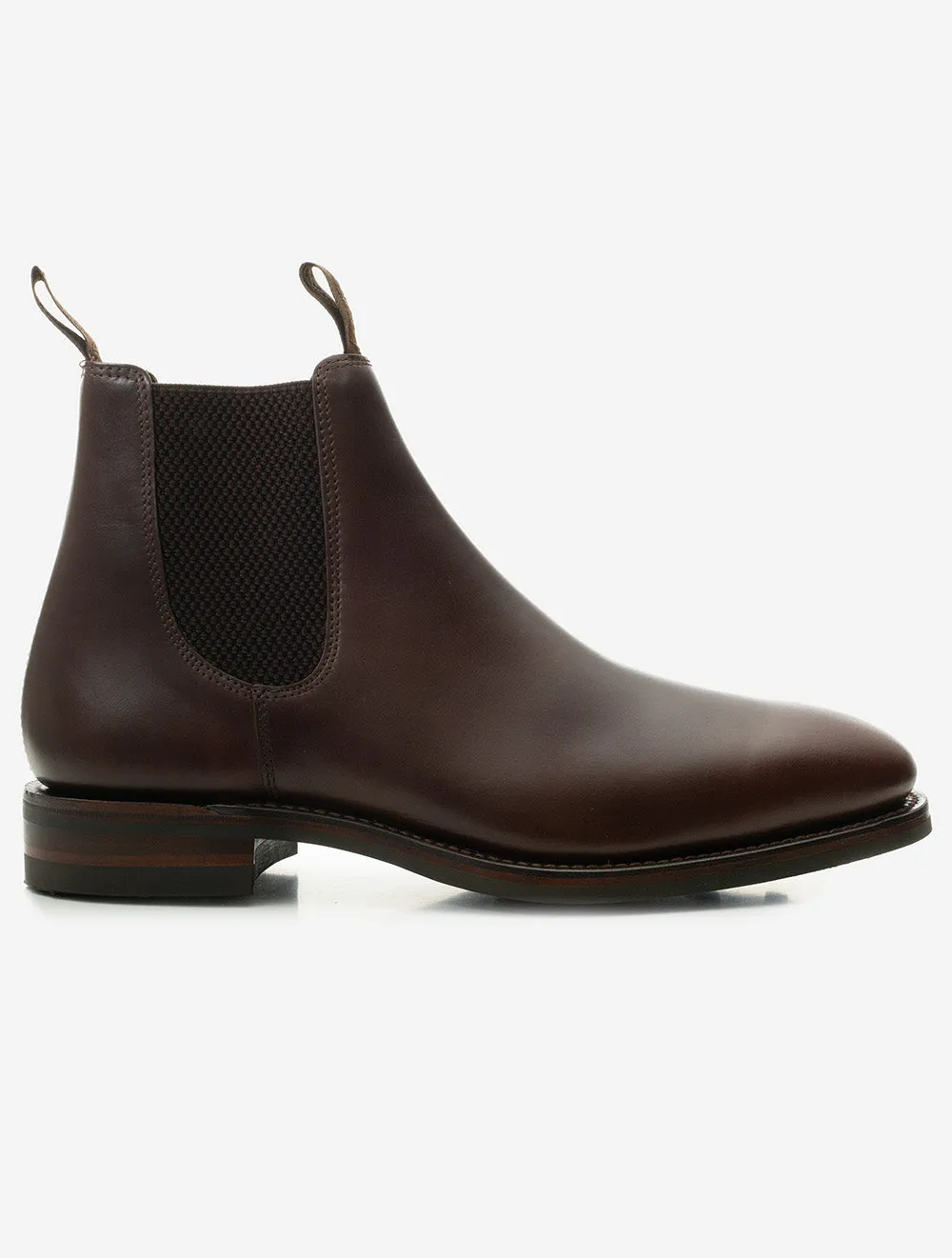 Chatsworth Waxed Chelsea Boot Dark Brown