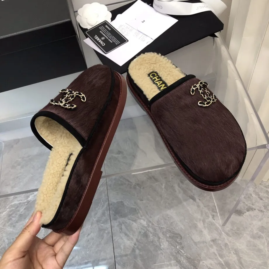 CHL Women's Mules With Opens Heels Burgundy For Women G38648 Y56034 K4742