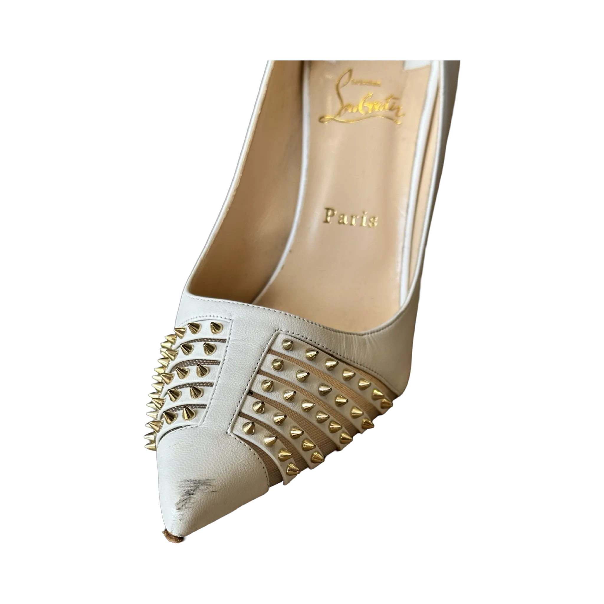 Christian Louboutin Kid Bareta 100mm Pumps - Size 40.5