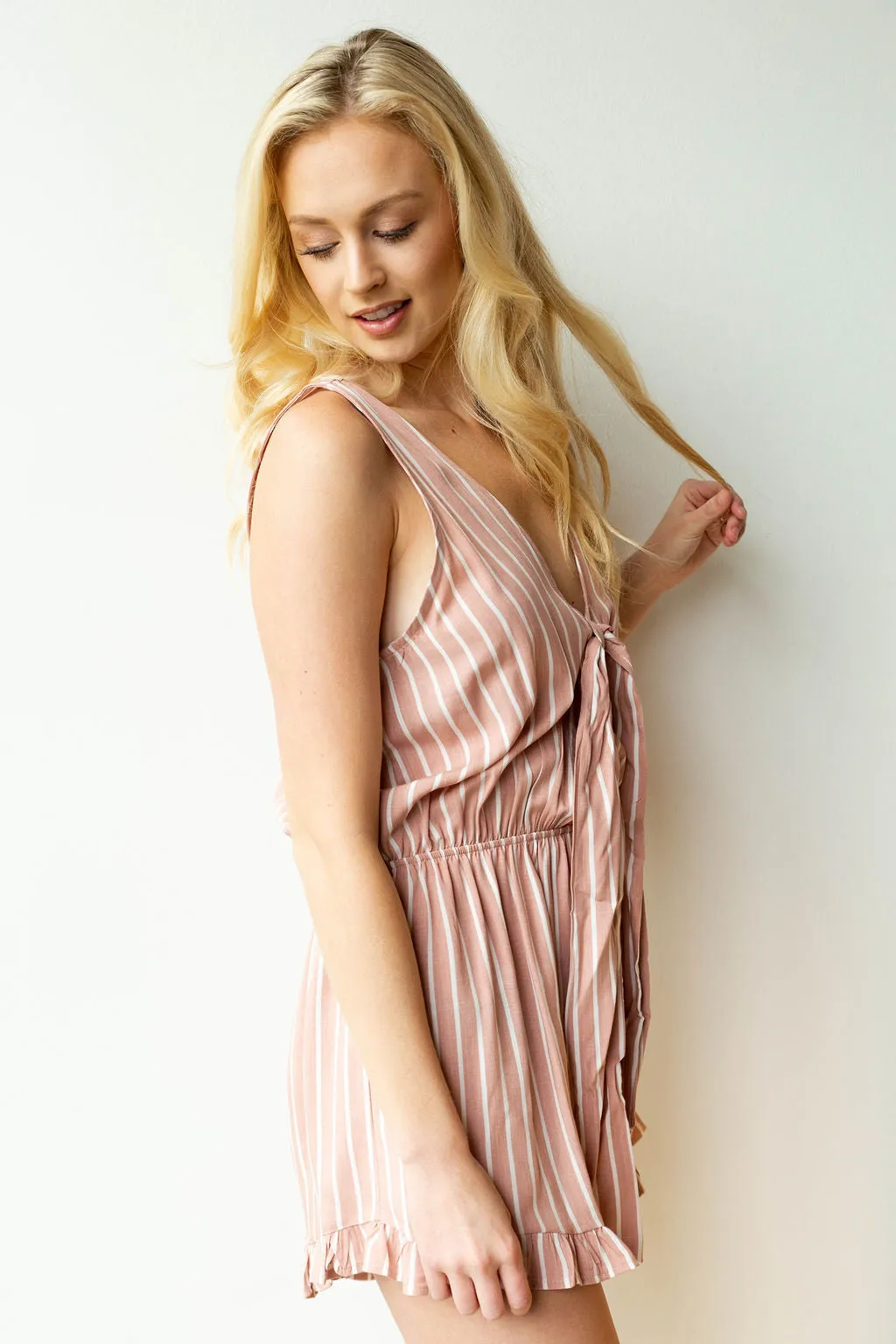 cross the lines tie romper