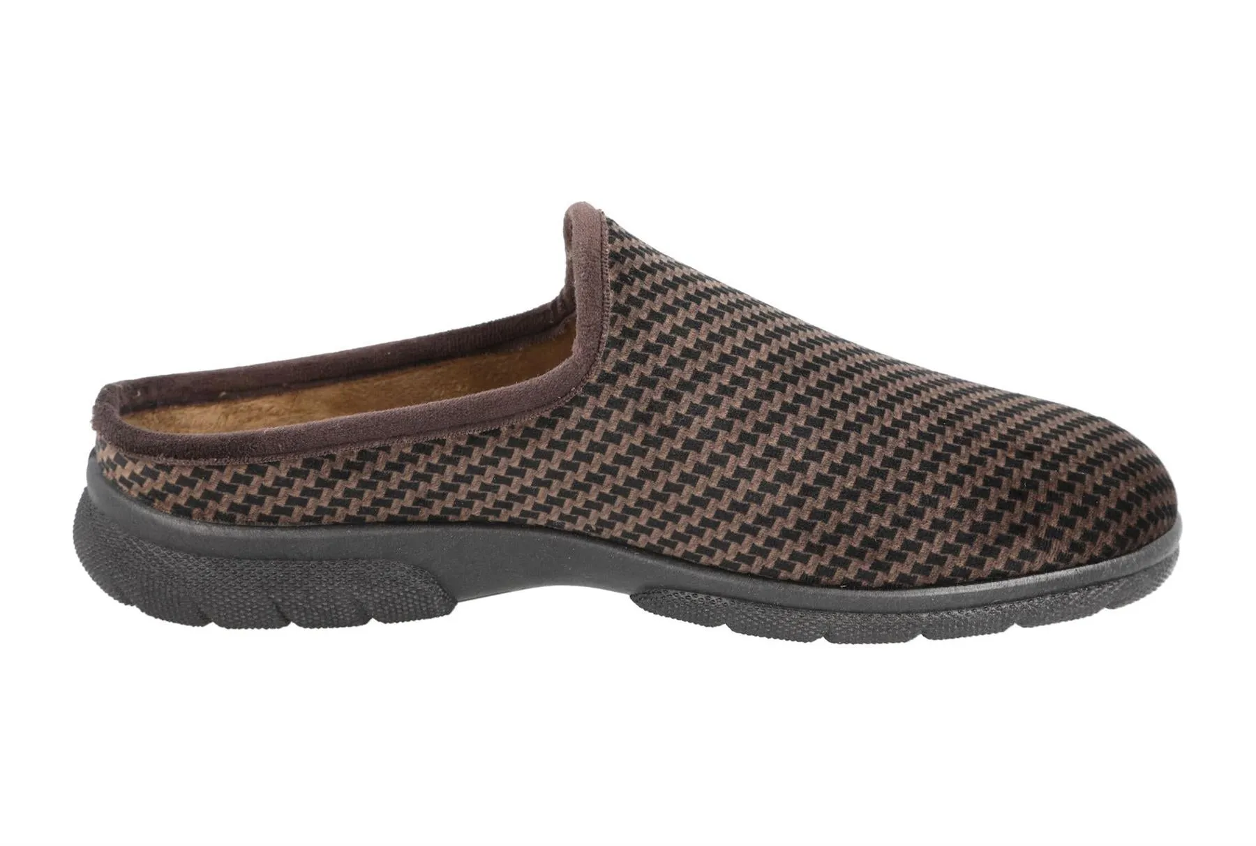 DB Shoes Men's 2V Fit Slip-On Stylish Mule in Brown/Black, Sizes 6 to 12