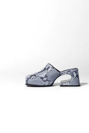 DENIM SICK SNAKE SASSY MULE
