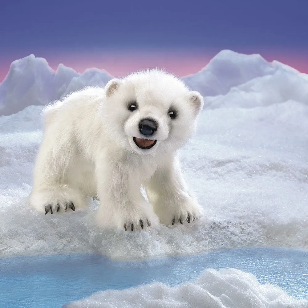 Folkmanis Polar Bear Cub Hand Puppet