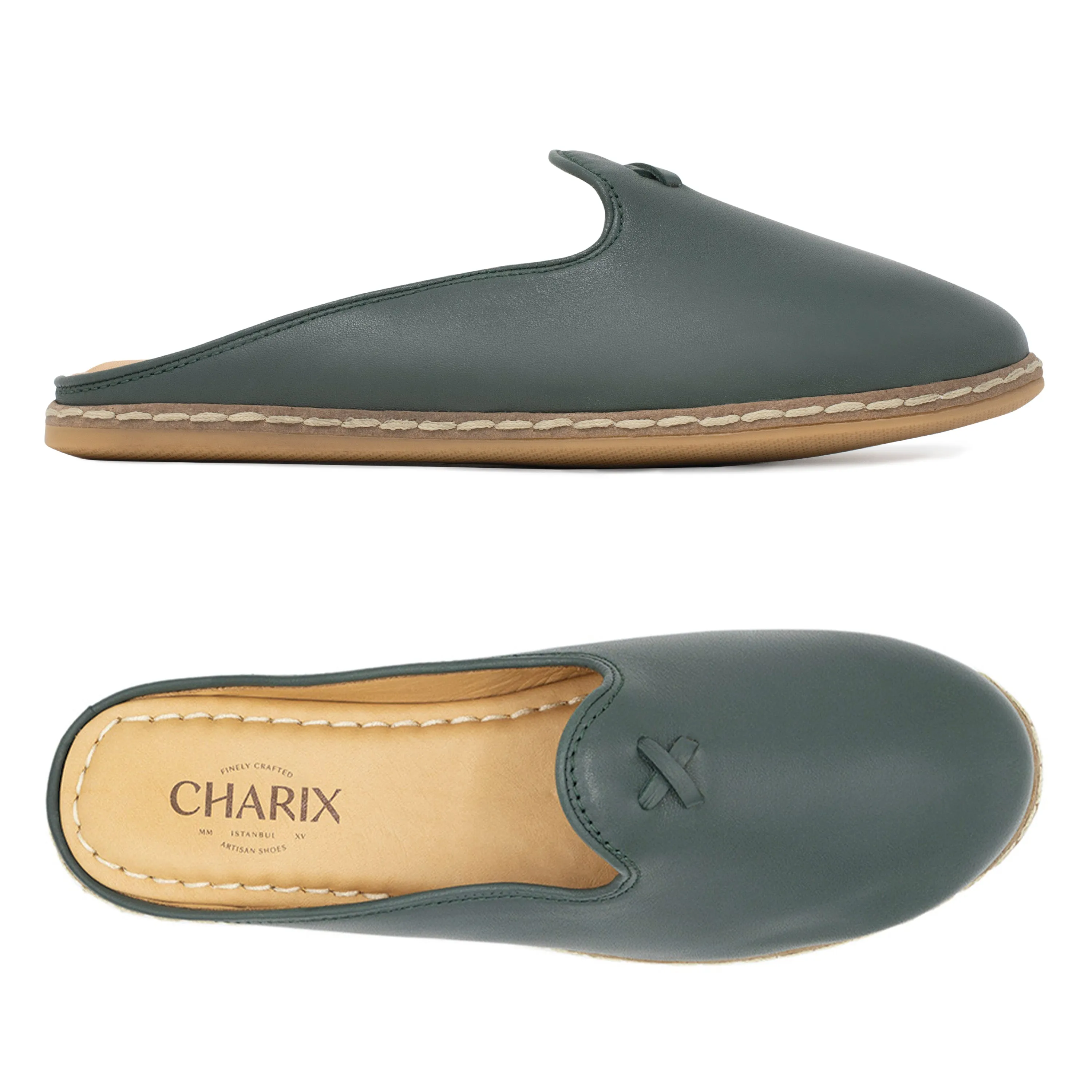 Hunter Green Mule Shoes