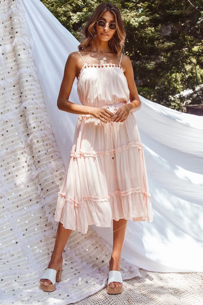 Jordonia Midi Dress Nude