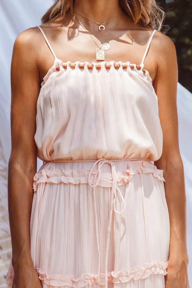 Jordonia Midi Dress Nude