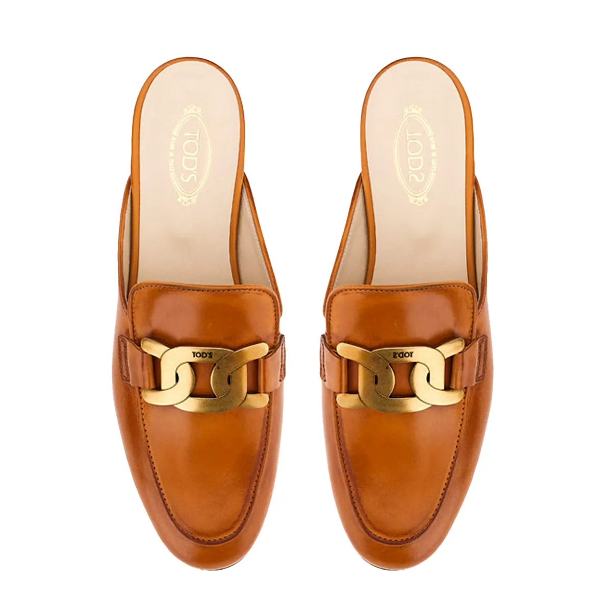 Kate Chain Leather Mules