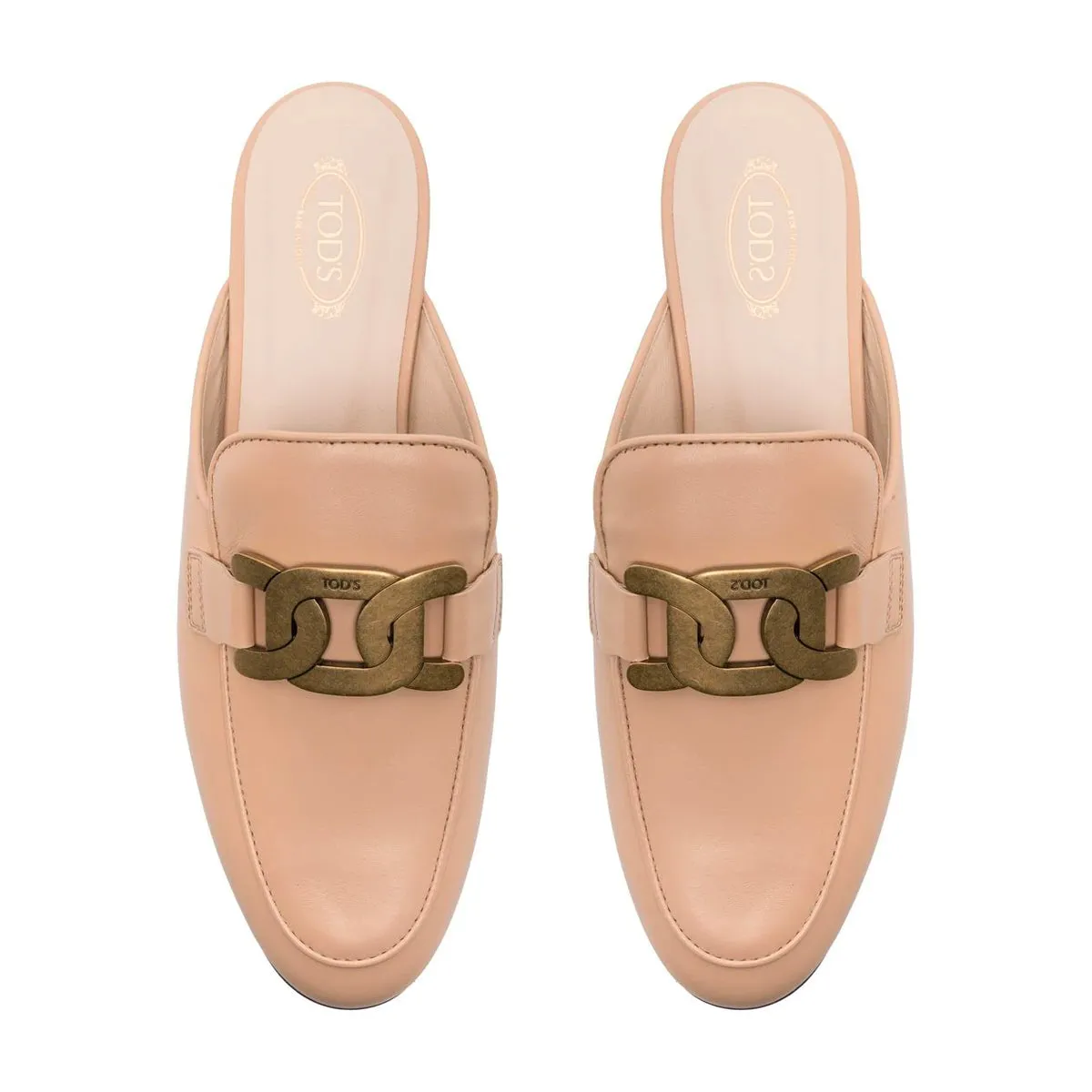 Kate Chain Leather Mules