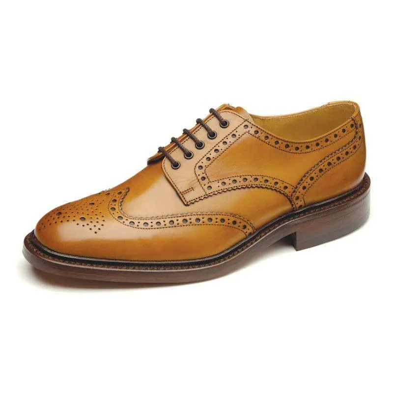 Loake Chester Mens Leather Brogue - Tan Leather
