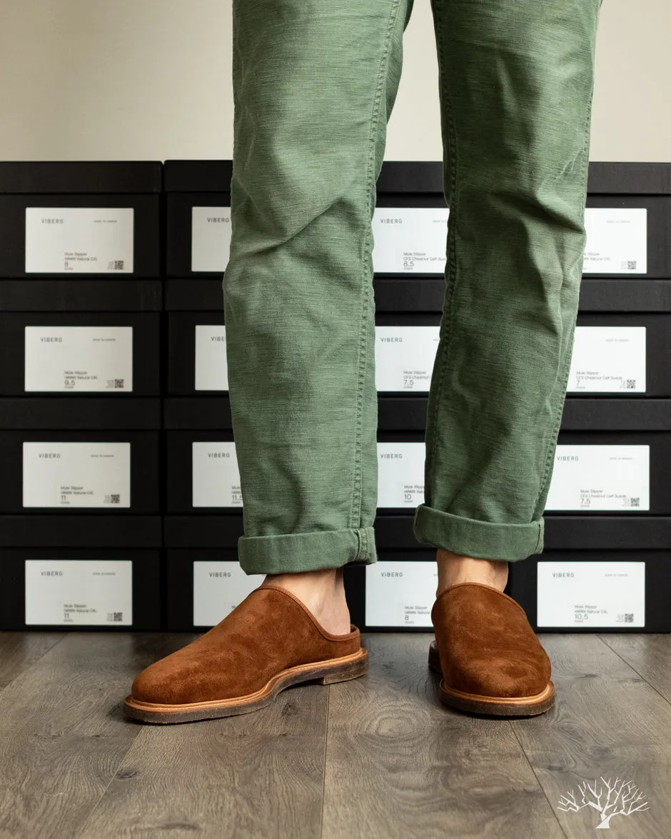 Mule - Chestnut Calf Suede - 2030