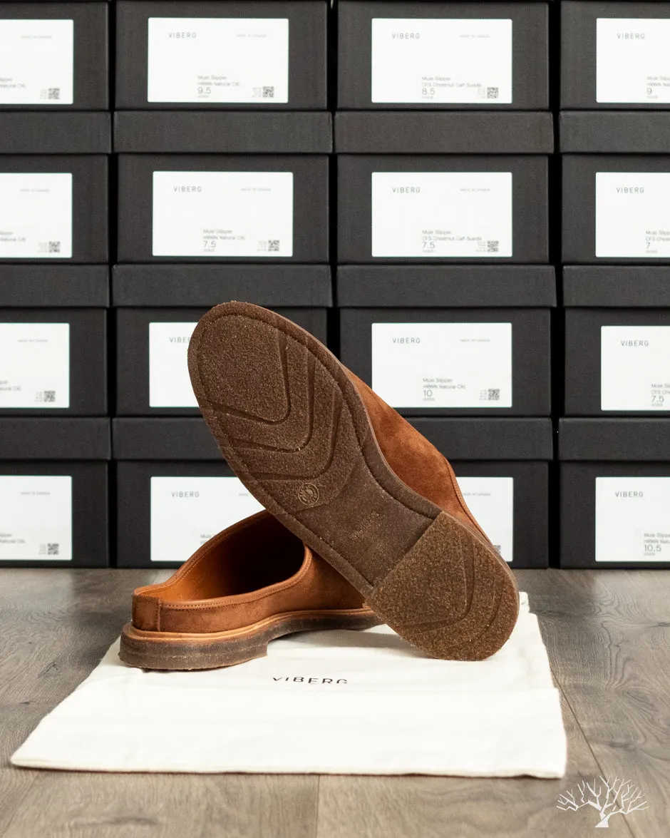 Mule - Chestnut Calf Suede - 2030