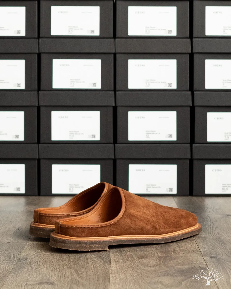 Mule - Chestnut Calf Suede - 2030