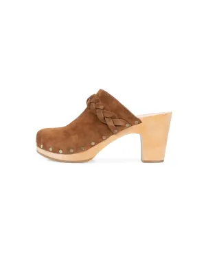 "Merrill Cacao" Heeled Braided Clog