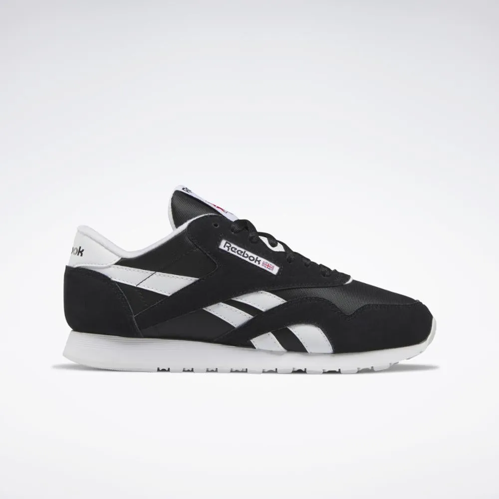 Reebok Footwear Women Classic Nylon Shoes CORE BLK/FTWR WHT/FTWR WHT