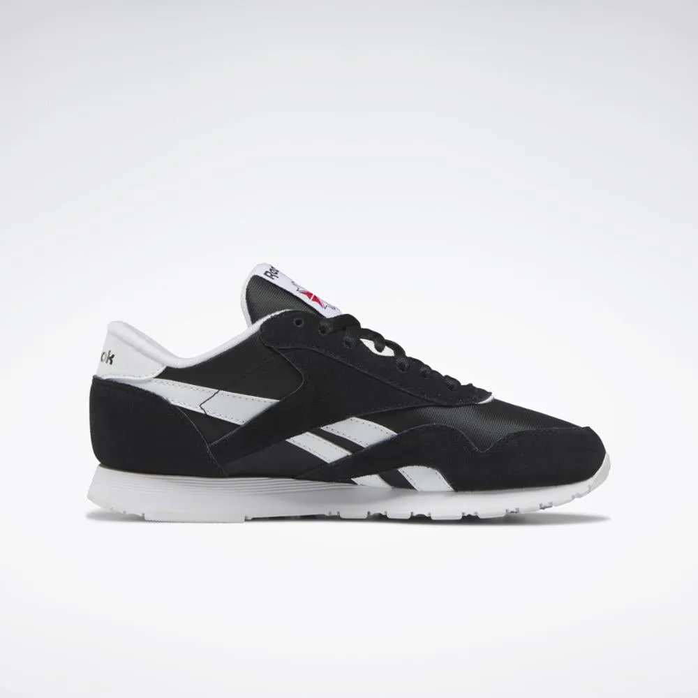 Reebok Footwear Women Classic Nylon Shoes CORE BLK/FTWR WHT/FTWR WHT
