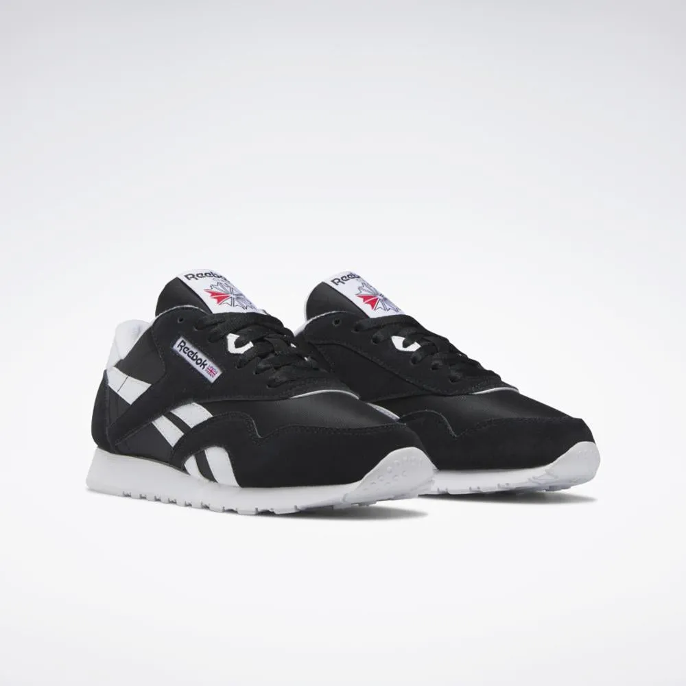 Reebok Footwear Women Classic Nylon Shoes CORE BLK/FTWR WHT/FTWR WHT