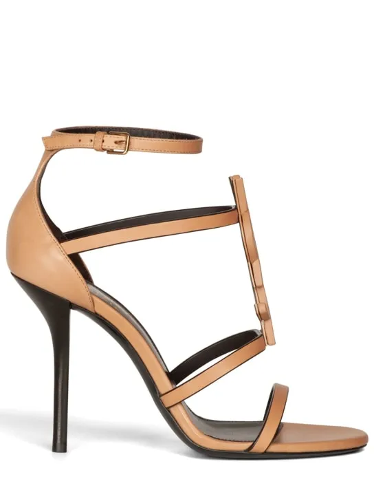 Saint Laurent   100mm Cassandra leather sandals 