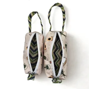 SPACE INVADERS PRINT Small Duo Pouch Set