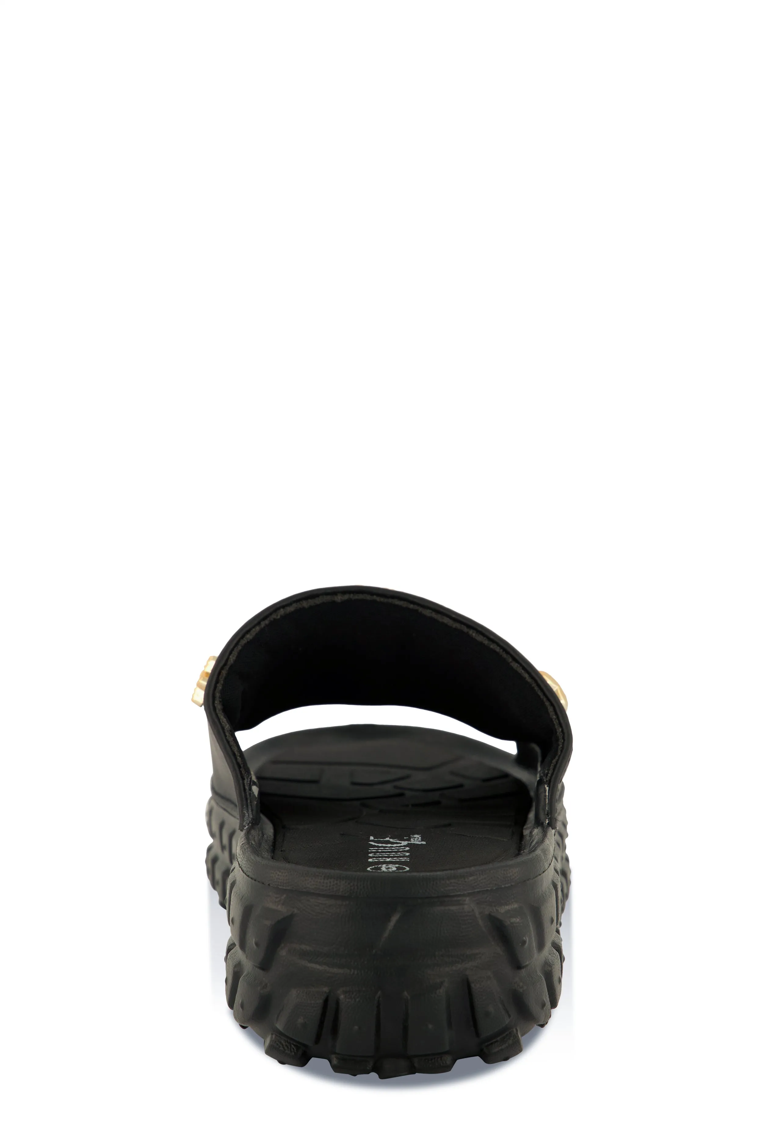 Studded Charm Platform Slide Sandals
