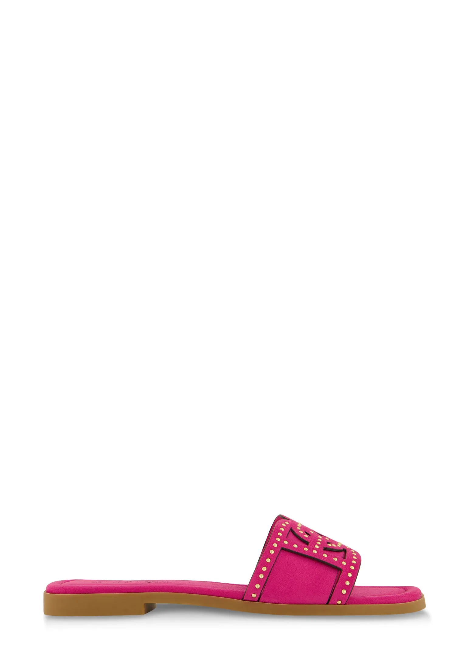 Studded Cut Out Band Slide Sandals