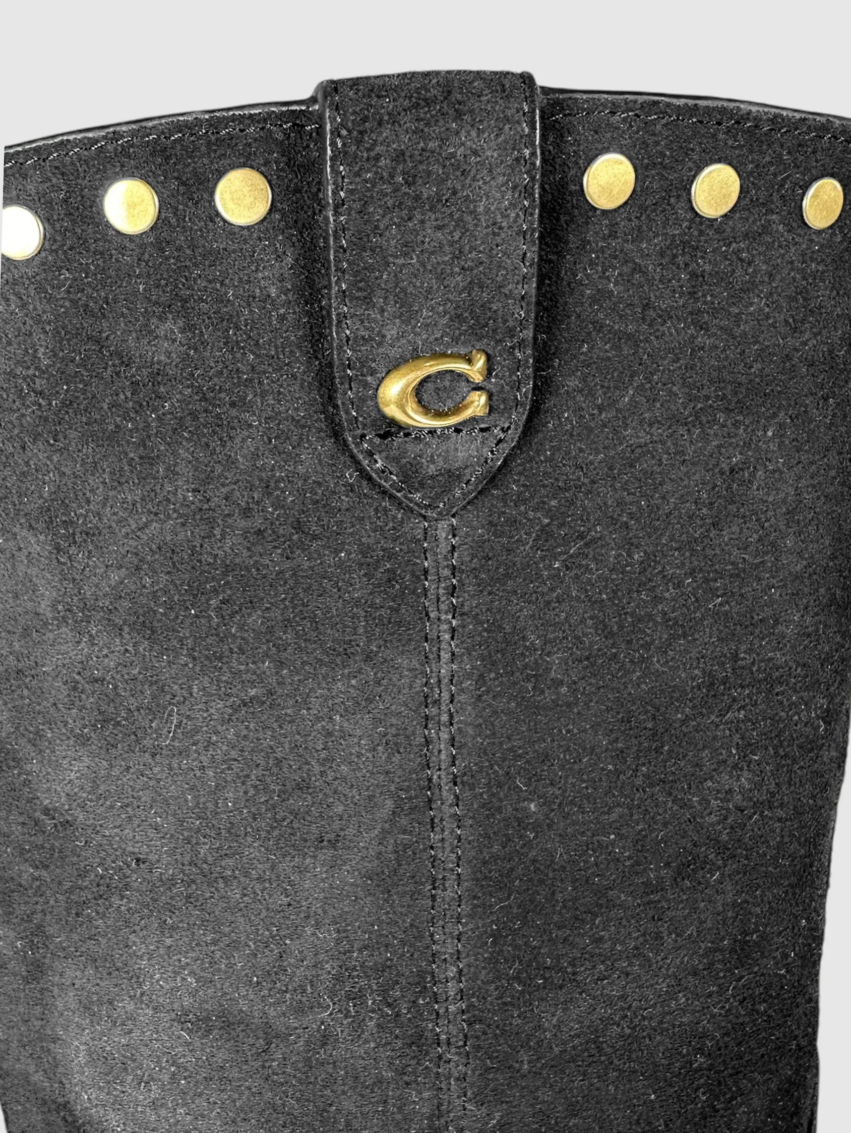 Studded Phoebe Heeled Booties - Size 9.5