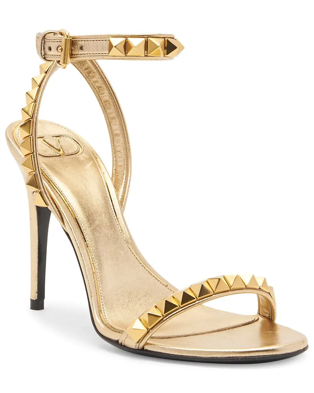 Studded Sandal in Stargold