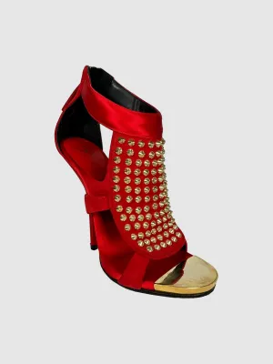 Suede Studded Pumps - Size 37