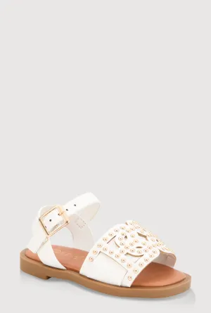 Toddler Girls Studded Buckle Strap Sandals