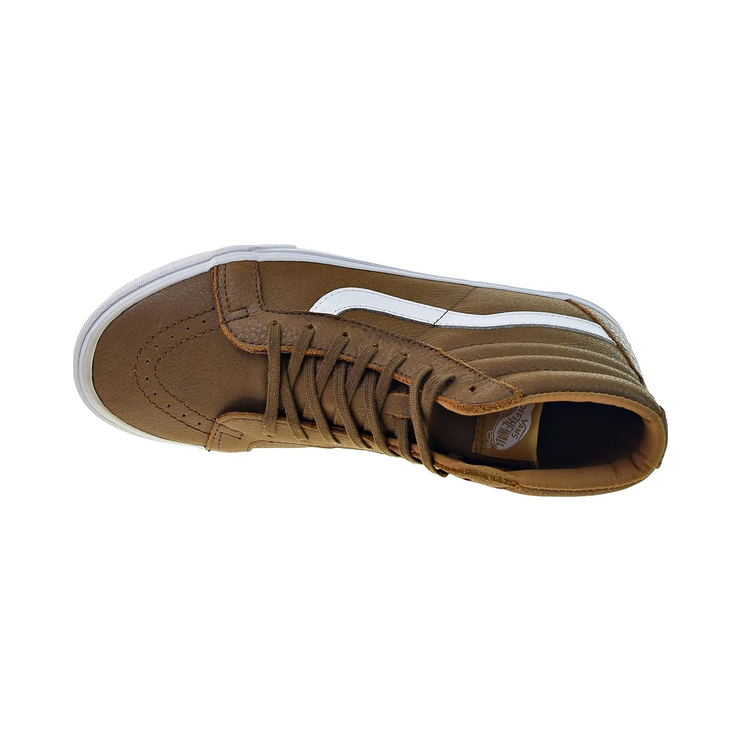 Vans Sk8 Hi Reissue Men's Shoes Premium Leather Dachshund Brown-White