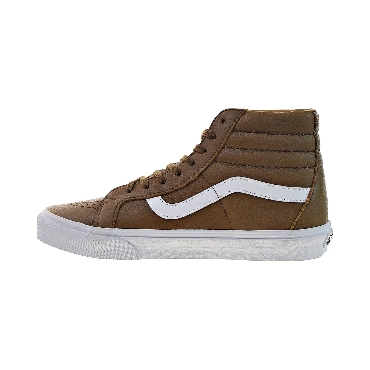 Vans Sk8 Hi Reissue Men's Shoes Premium Leather Dachshund Brown-White