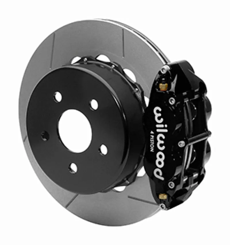 Wilwood 2020  Jeep Gladiator (JT) Narrow Superlite 4R Rear Slotted Brake Kit 14.00in Black w/ Lines